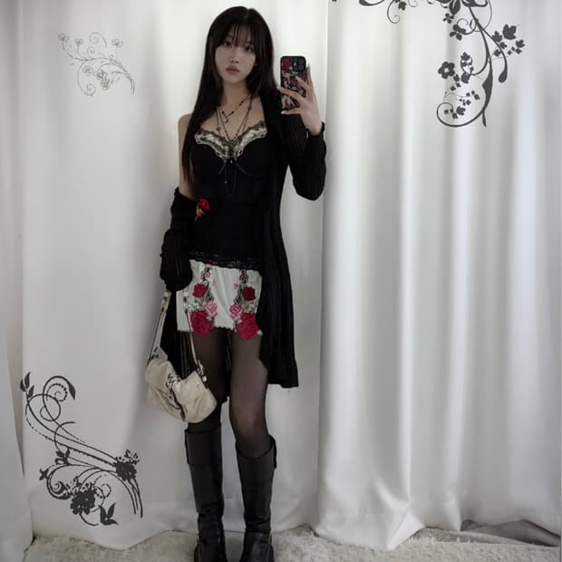 블랙 페어리 플라워 오리엔탈 코디세트
