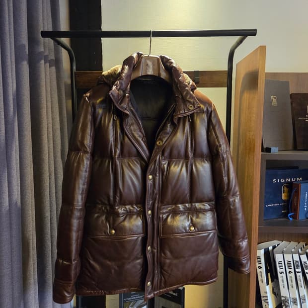 톰포드 레더구스다운자켓