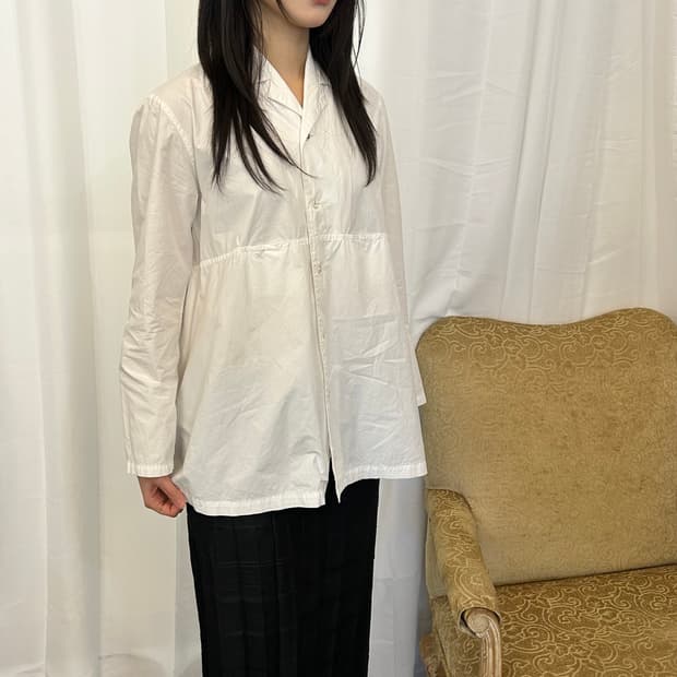 요지 야마모토 Ys 코튼 플레어 블라우스