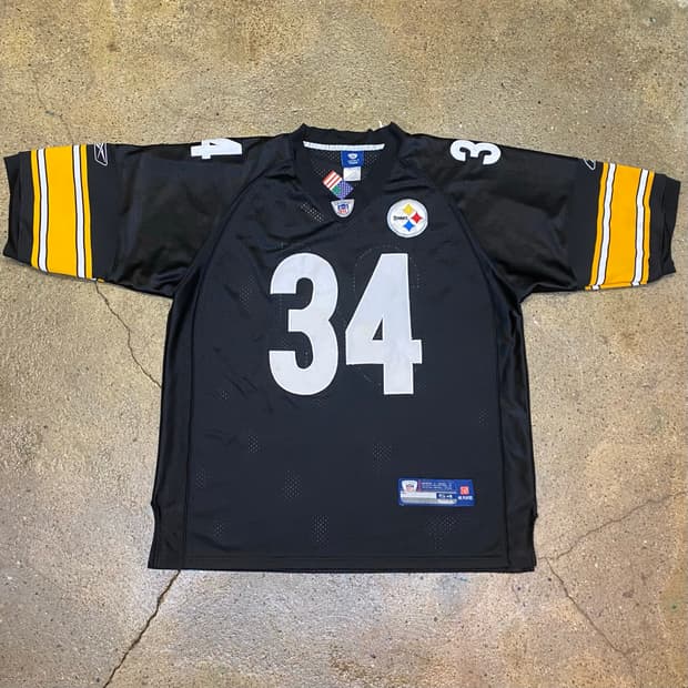 미국빈티지 NFL 리복 피츠버그 스틸러스 레플리카 반팔 저지 유니폼