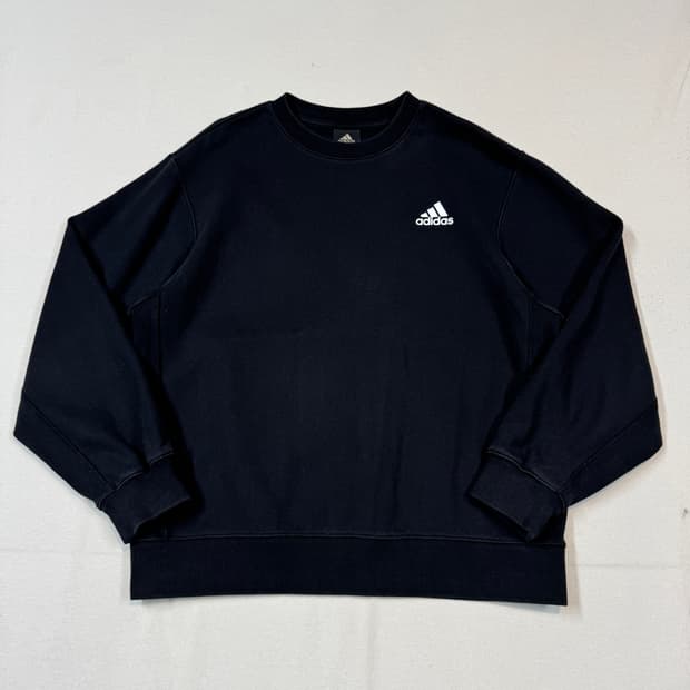 M) 아디다스 블랙 맨투맨 티셔츠