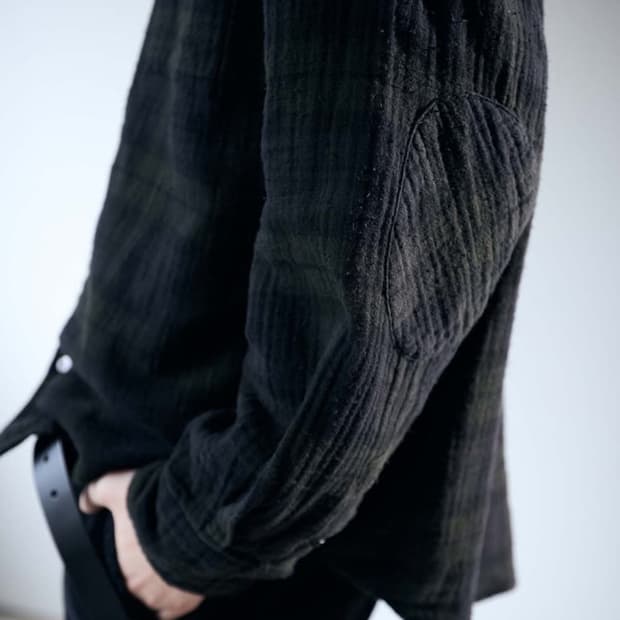 해칭룸 아카이브 셔츠 v2 dyed black watch 3