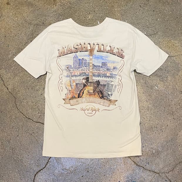 미국 빈티지 하드락 카페 네슈빌 투어티 락티셔츠 반팔티