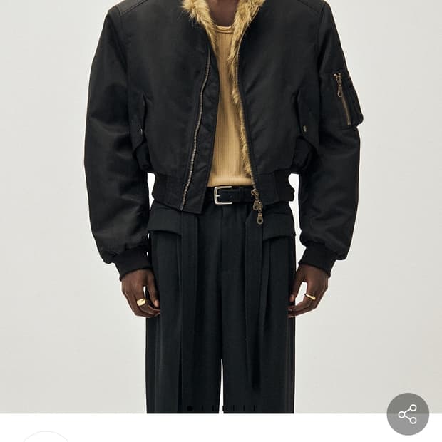 (50)새상품 노이어 kkst 샤기퍼 ma1 블랙