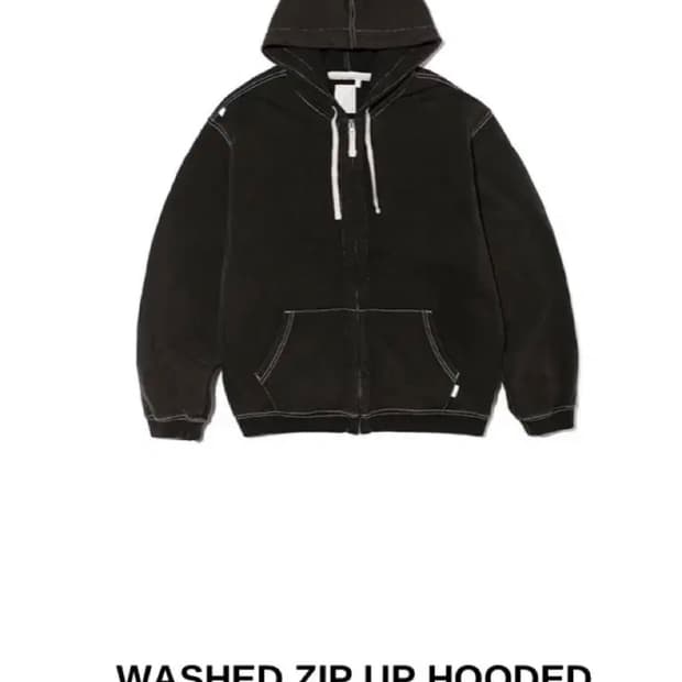 [XL] fetch 페치선데이 워시드 후드집업블랙 새상품