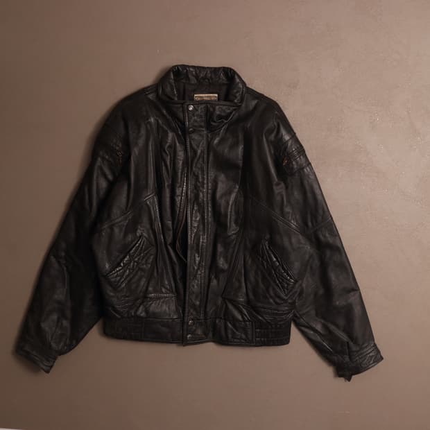 90'S 빈티지 봄버 모터사이클 레더자켓 A1652