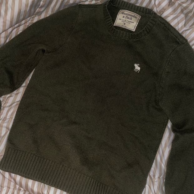 아베크롬비 카키 니트