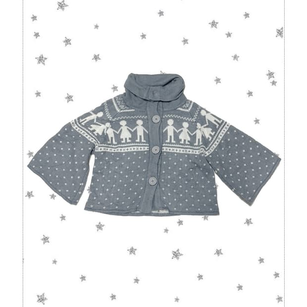 눈꽃송이 버튼 목폴라 케이프