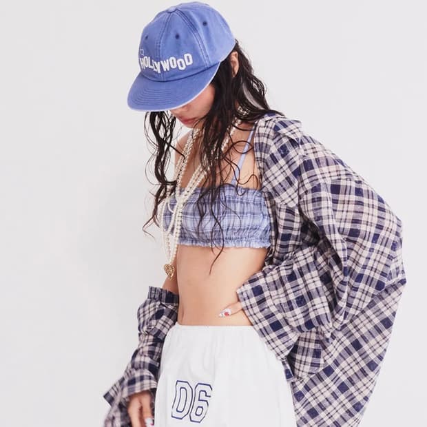 에즈이프 캘리 OVERFIT CHECK SHIRT NAVY