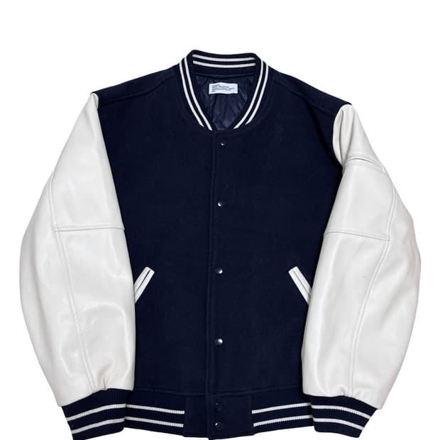 파르티멘토 레더 누빔 바시티 자켓