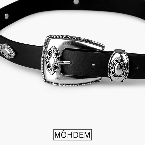 [Unisex] 크롬 볼드 웨스턴 벨트