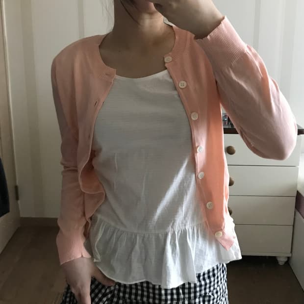 Comme des garcons tricot salmon cardigan