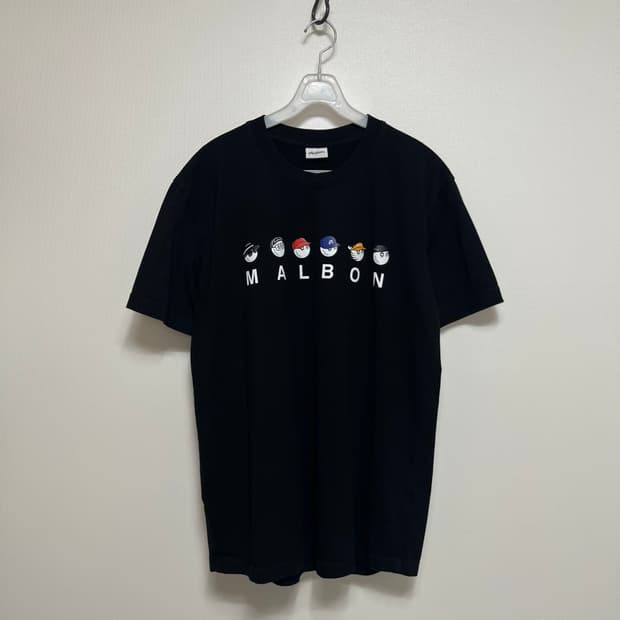 MALBON 말본 골프 유니 버킷 타이포 그래픽 반팔 티셔츠 공용