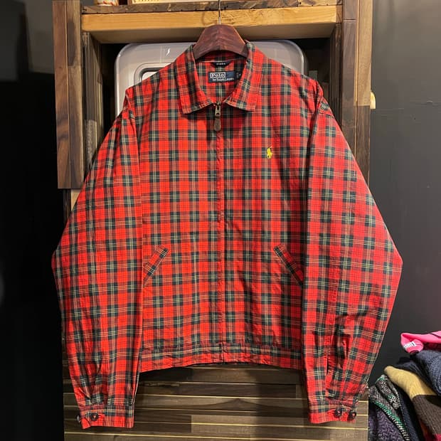 폴로 체크집업 자켓