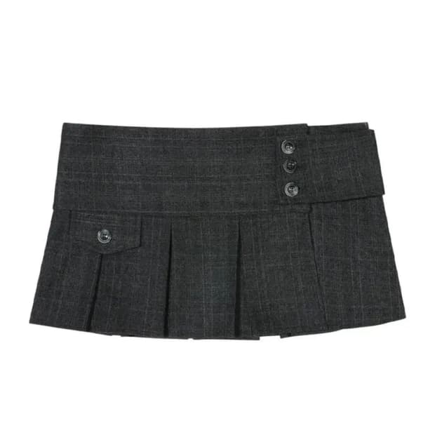 보헴서 랩 스커트 딥그레이 L(3)