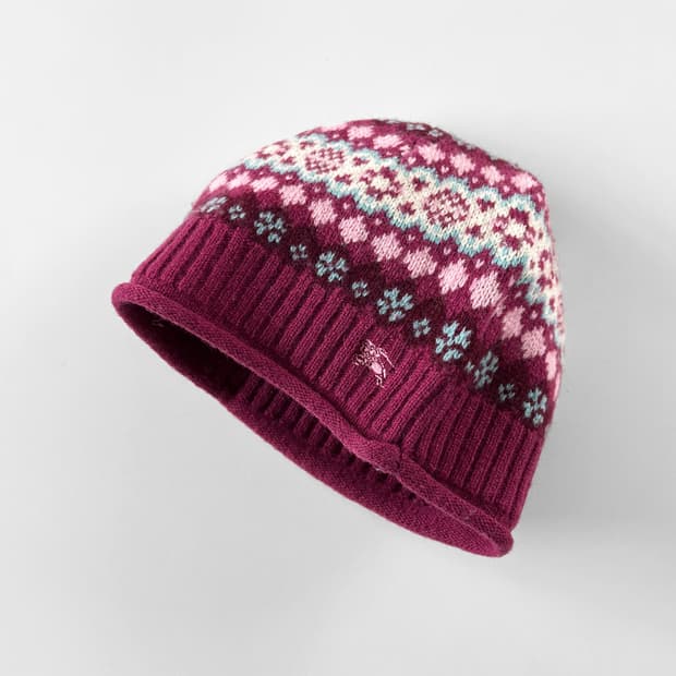 빈티지 버버리 런던 페어 아일 니트 비니