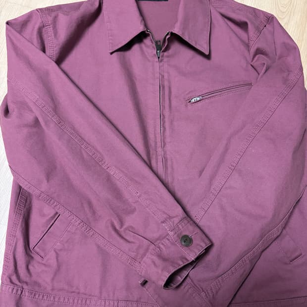 유니클로 블루종 퍼플 자켓