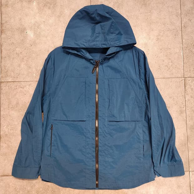 TIME 후드 집업 바람막이 자켓 (블루)