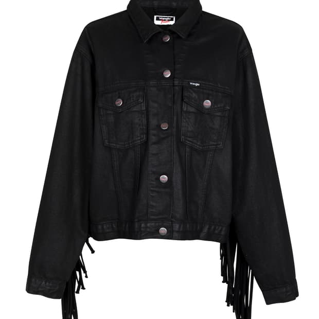 랭글러 X 펜더 프린지 데님 자켓 블랙