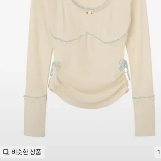 (새상품) 스컬프터 보우 타이 bow tie L/S 티 (아이보리, XS