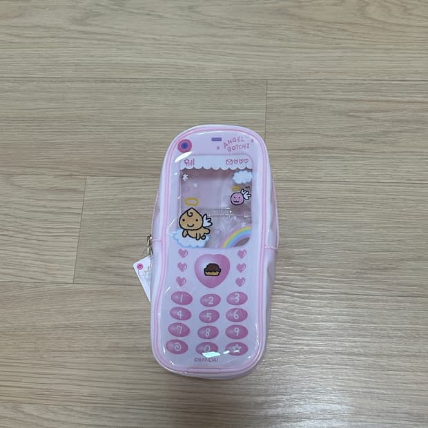 반다이 엔젤고치 핑크 폰 파우치