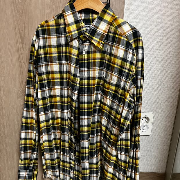 테너리 린넨체크셔츠 L