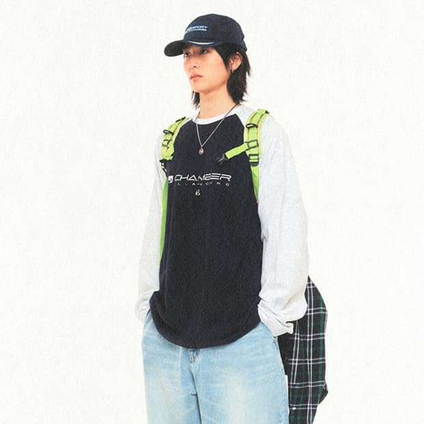 스포츠챔버 래글런 티셔츠