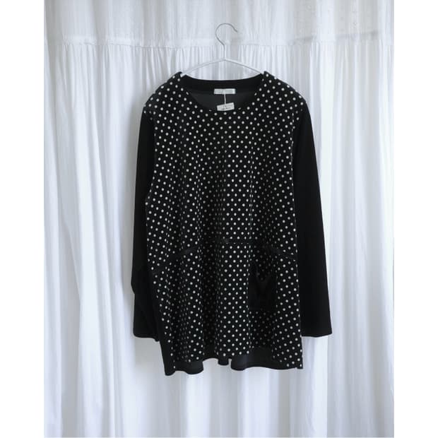 Dot velvet t-shirt