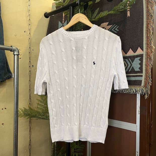 폴로 랄프로렌 케이블 반팔 니트 #csz0055