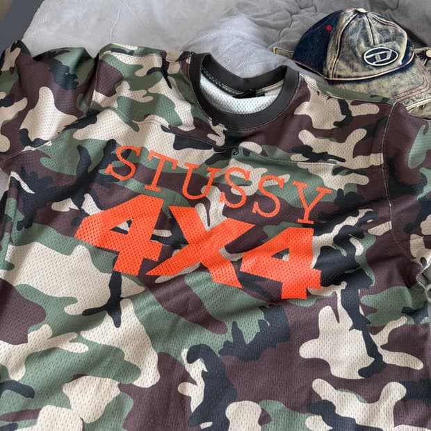 스투시 4x4 메쉬 풋볼 저지 카모