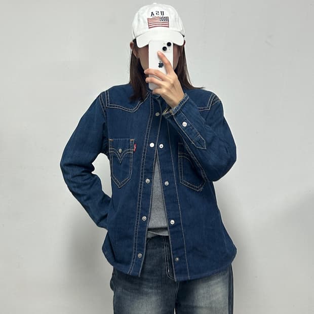 리바이스 타입1 데님 웨스턴 셔츠