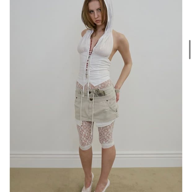 스컬프터 레이어드 미니 스커트 Apron Layered Mini Skir