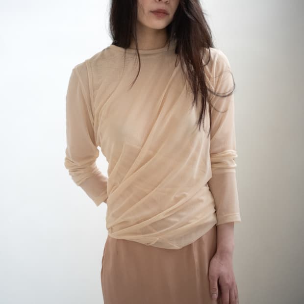 Teak 티크 레이어드 메쉬 탑 mesh top