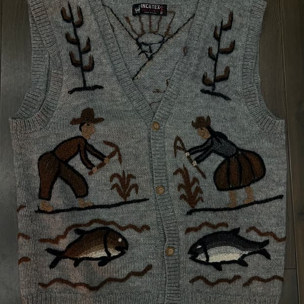 INCATEX 알파카.울조끼 105 