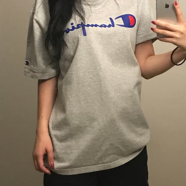 챔피온 빅로고 반팔