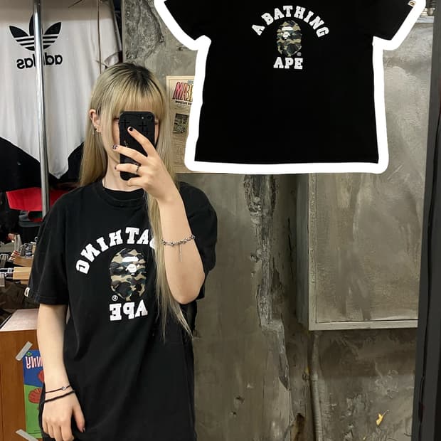 베이프 반팔 블랙 L  #csz1230