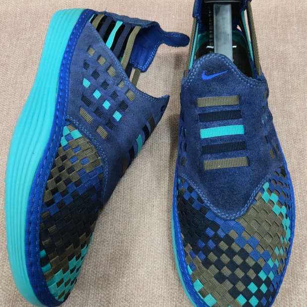 나이키 260mm- 우븐 모션 슬립온 블루 솔라소프트 남성 샌들