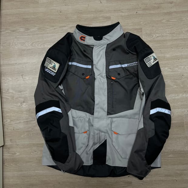 라이시 패드 패디드 오토바이 라이딩 바이크 바이커자켓 [그레이] 5XL