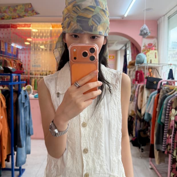 빈티지 파스텔 패턴 스카프