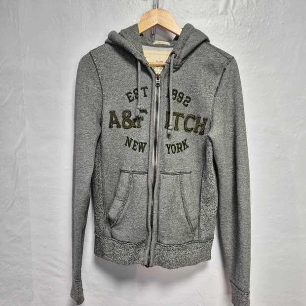 아베크롬비 Y2K 후드집업 그레이 S사이즈(상태S급)