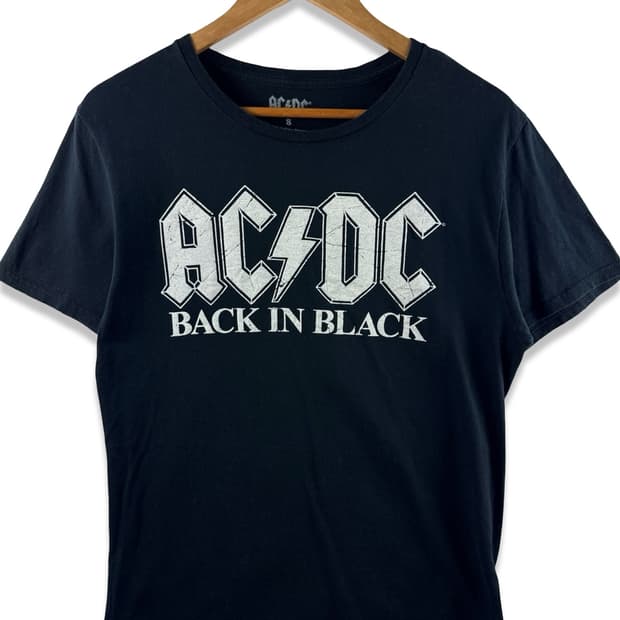 AC/DC 오피셜 블랙인블랙 그래픽밴드티셔츠2107