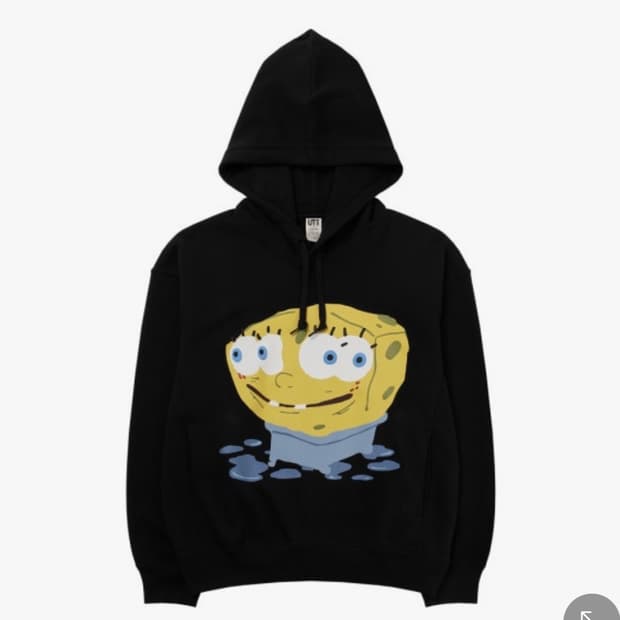 유니클로 UT x CPFM 스폰지밥 스웨트 풀 파카