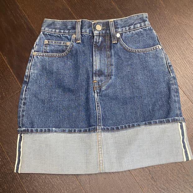 Helmut Lang 데님 미니 스커트