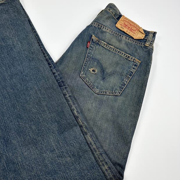리바이스 501 오리지널 워싱 데님 팬츠 (32인치)