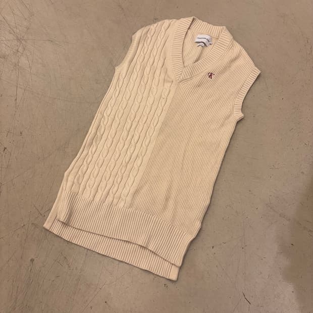 캘빈클라인 케이블 니트 원피스