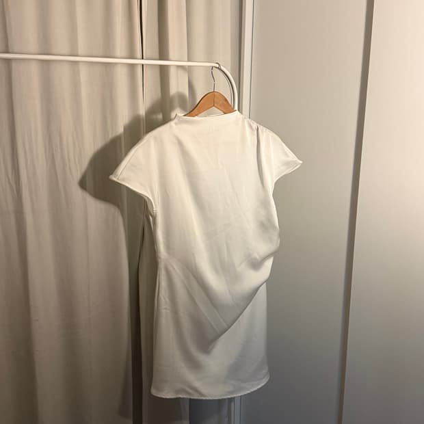 cider unbalanced shirring satin dress