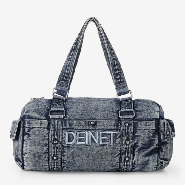 다이닛 로고 더플백 데님