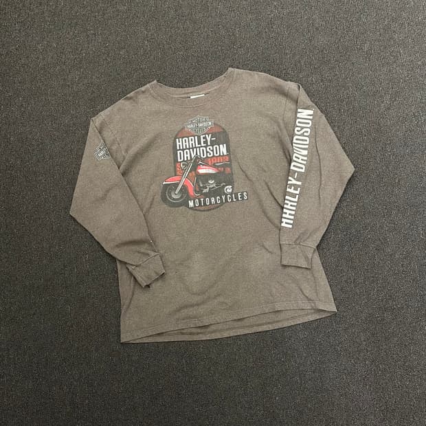 L)할리데이비슨 빈티지 그래픽 롱슬리브