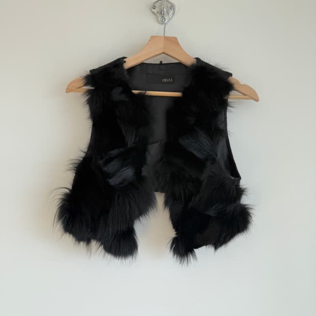 Pre owned 폭스퍼 크롭 베스트