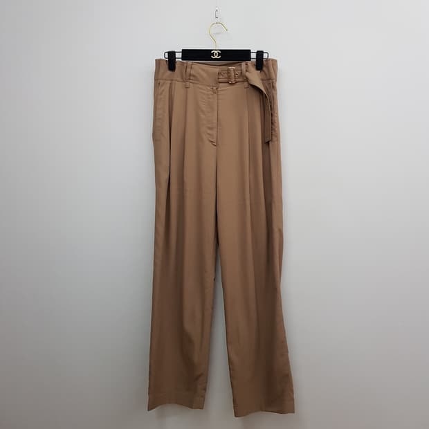 한섬 시스템 2022 벨티드 와이드 슬랙스 팬츠 64-94사이즈